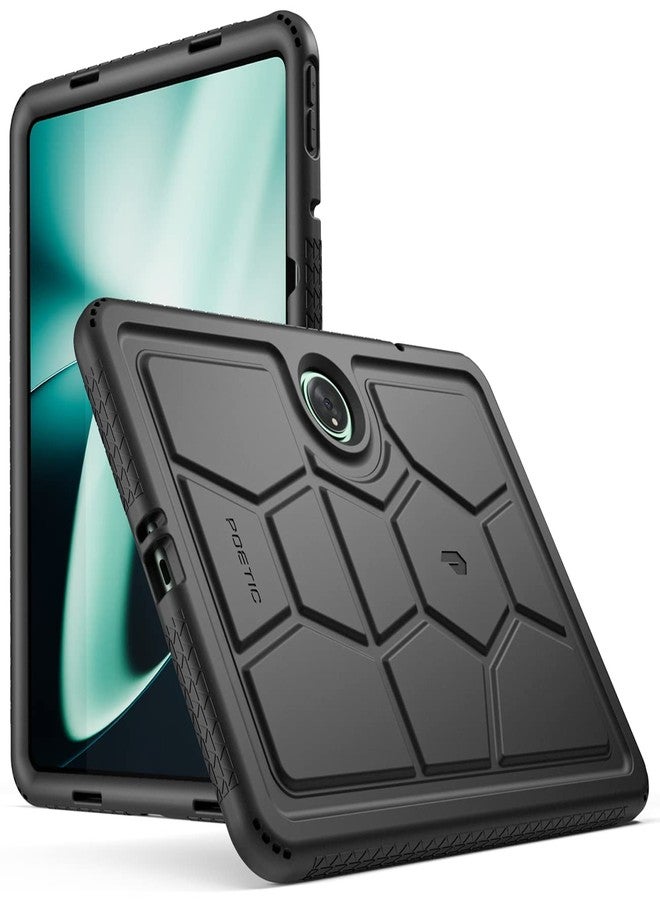 بويتيك جراب Poetic TurtleSkin لجهاز OnePlus Pad مقاس 11.61 بوصة (2023)، جراب سيليكون متين مقاوم للصدمات وآمن للأطفال، أسود اللون - Image 1